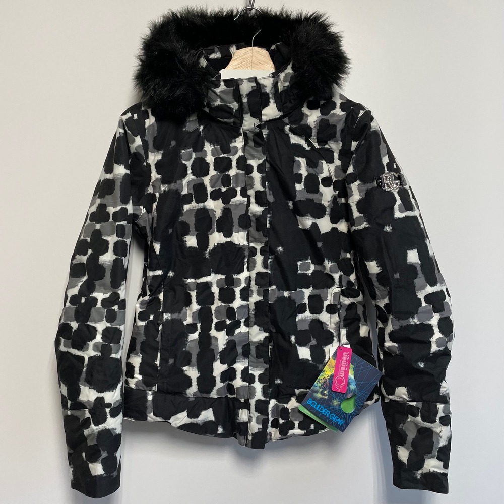 Boulder Gear Onyx Jacket‎ Metro Print Faux Fur Hood Women's XS Ski Snowboard